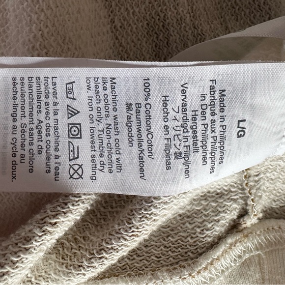 J. Crew Vintage Cotton Terry Relaxed-Fit Pullover Crewneck 90s Rugby Stripe LG - Picture 6 of 13